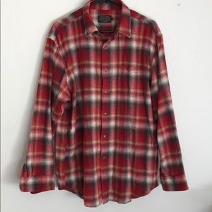 Men’s Pendleton red plaid flannel
